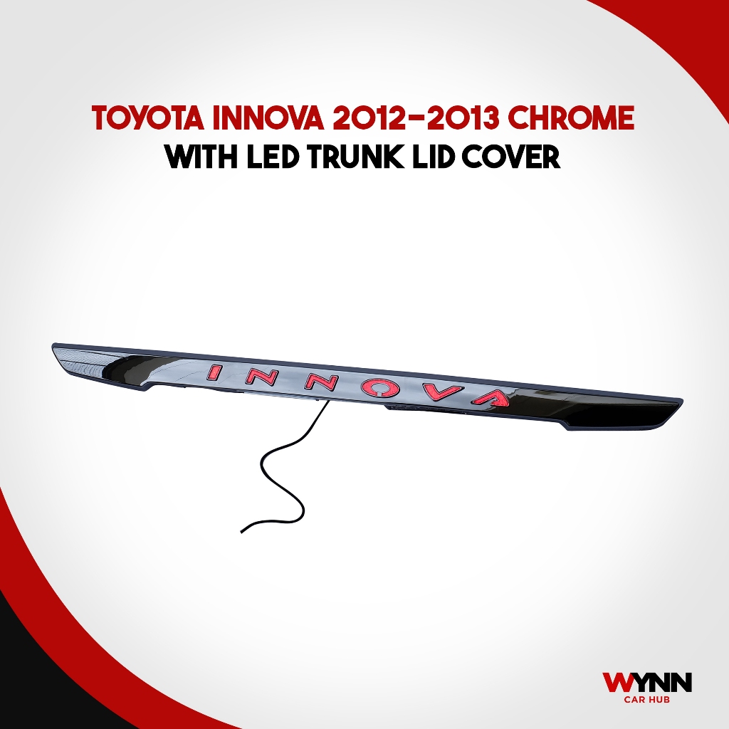 Toyota Innova 2012-2013 Chrome with LED Trunk Lid Cover | Shopee ...