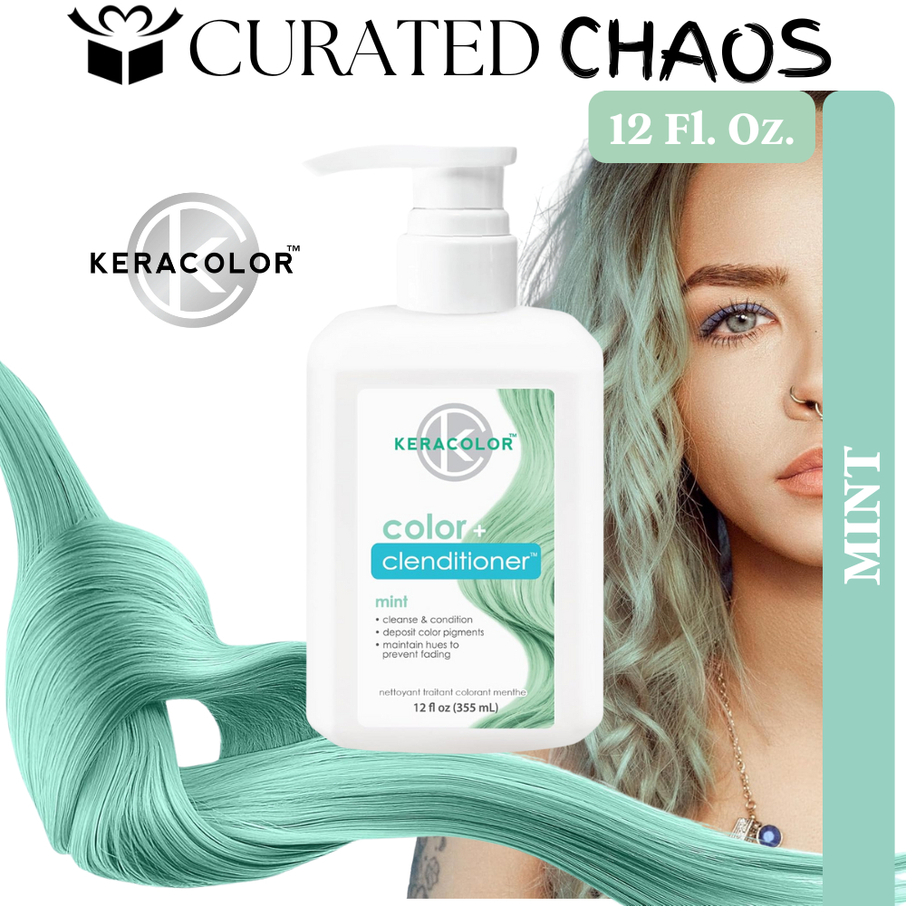 Keracolor Clenditioner Mint Green 12oz – 3-in-1 Pastel Color ...