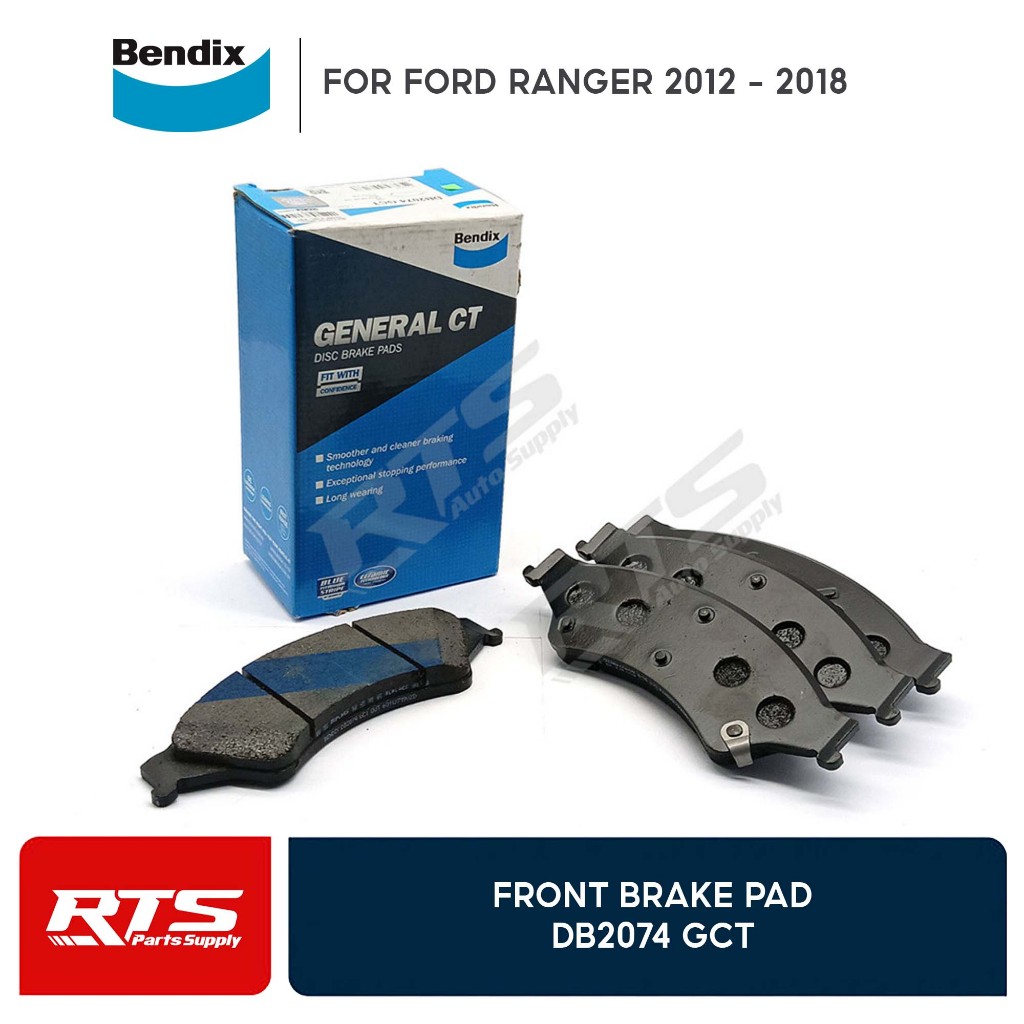 Bendix Front Brake Pad For Ford Ranger 2012-2019 DB2074 GCT | Shopee ...