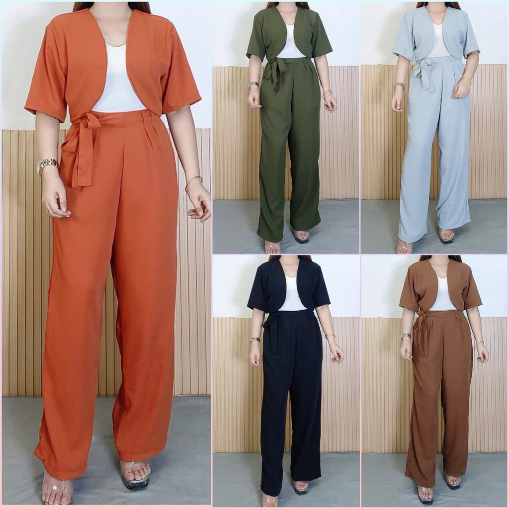Megan Elegant Casual & Formal Coords Bolero Blazer Cover Terno Pants ...