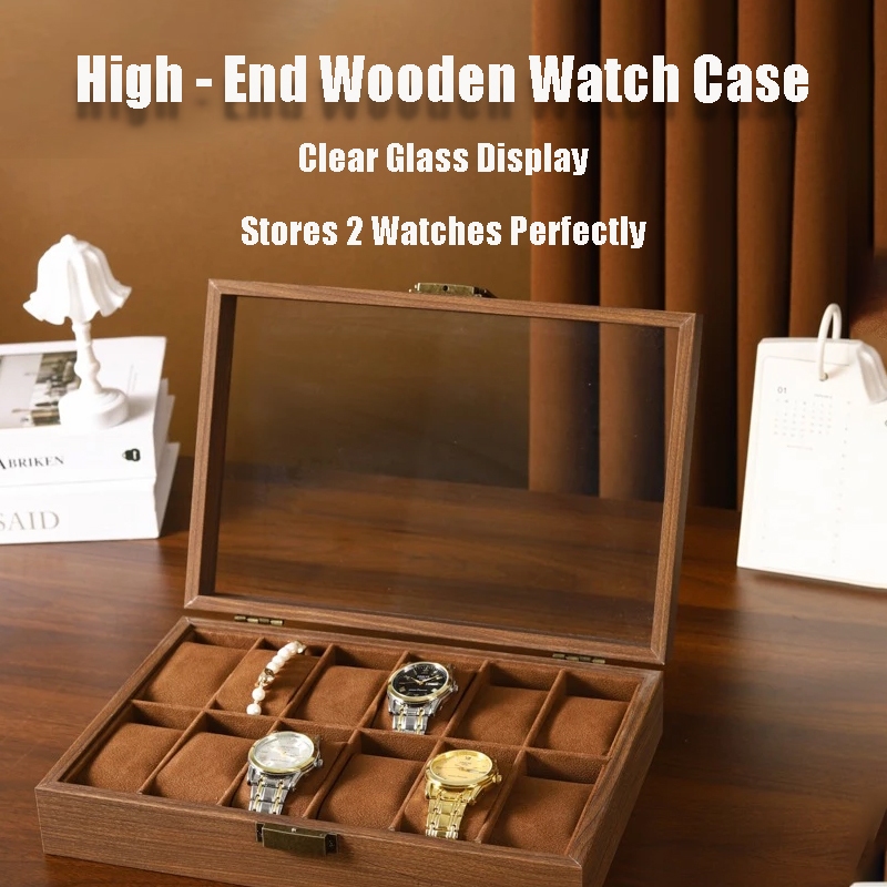 Spot wooden 12 slot watch storage box display box watch collection box ...