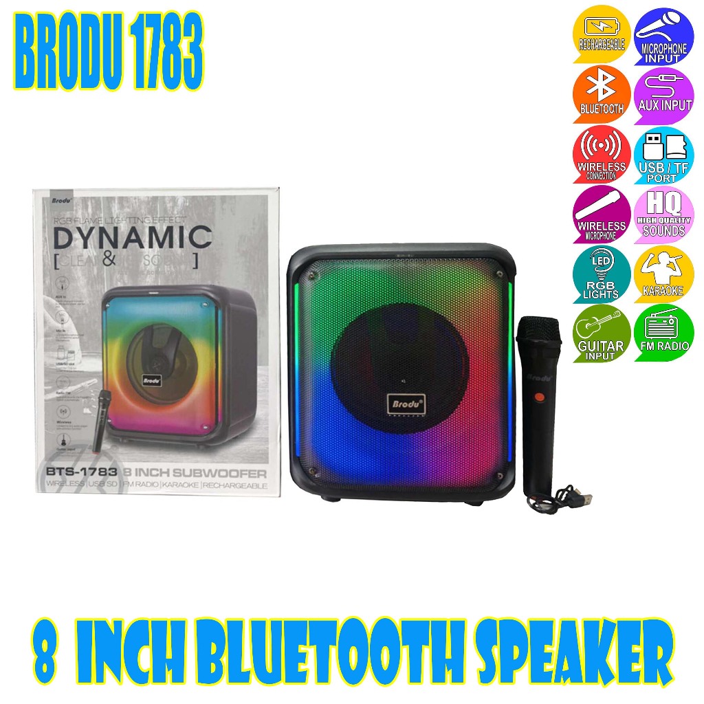 ALL-BRODU 1783 8 INCH BLUETOOTH KARAOKE SPEAKERS BRODU 1783 | Shopee ...
