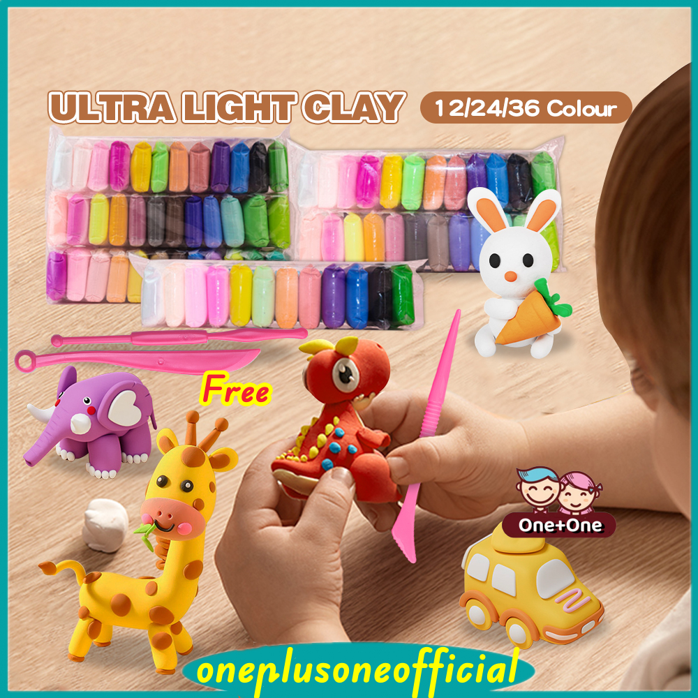 36 PCS Air Dry Clay,Colorful Children Modeling Soft Clay with Tools,Magic  Clay Tools for Kids DIY