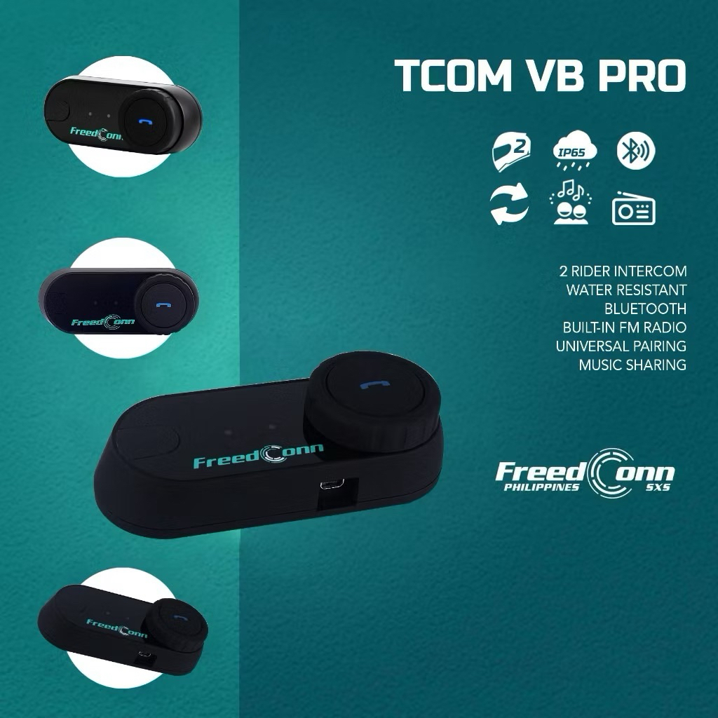 FreedConn TCOM VB PRO Motorcycle Helmet Bluetooth Intercom | Shopee ...