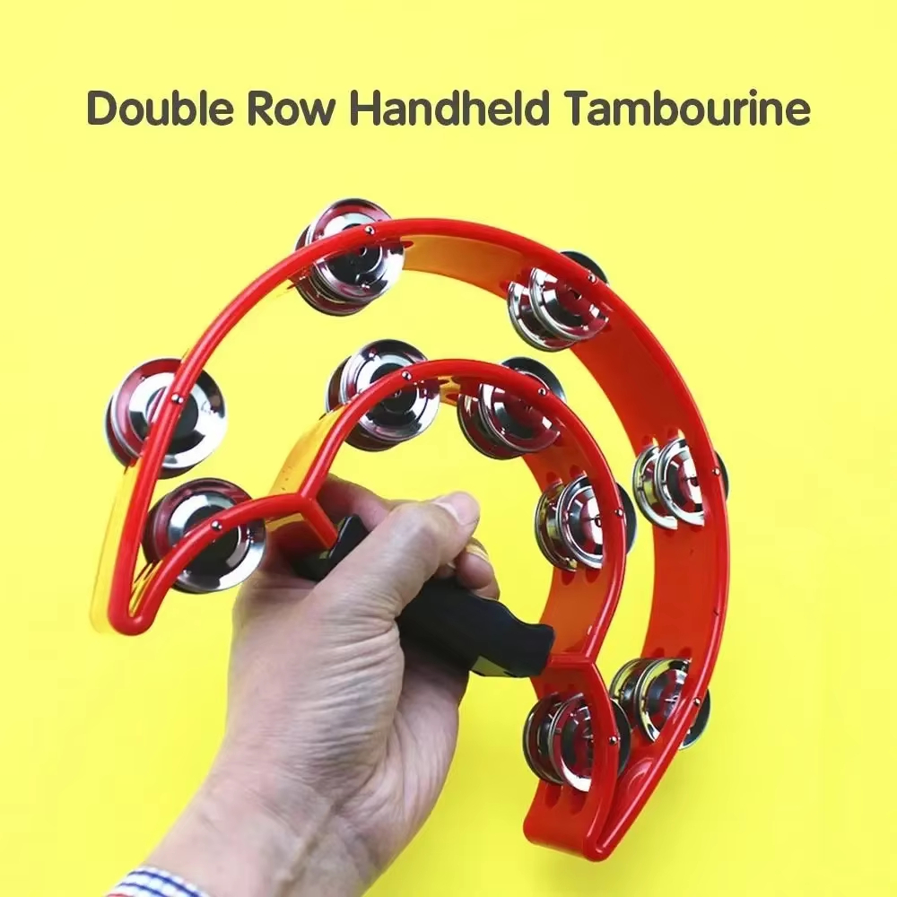 Musical Instruments Plastic Tamborine Drum Tambourine Double Row Half ...