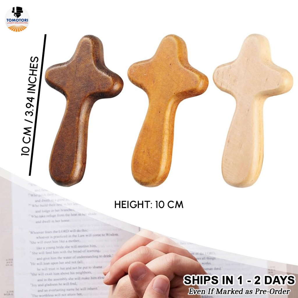 Portable Wooden Holding Cross Comfort Cross Wood Caring Cross Pocket ...