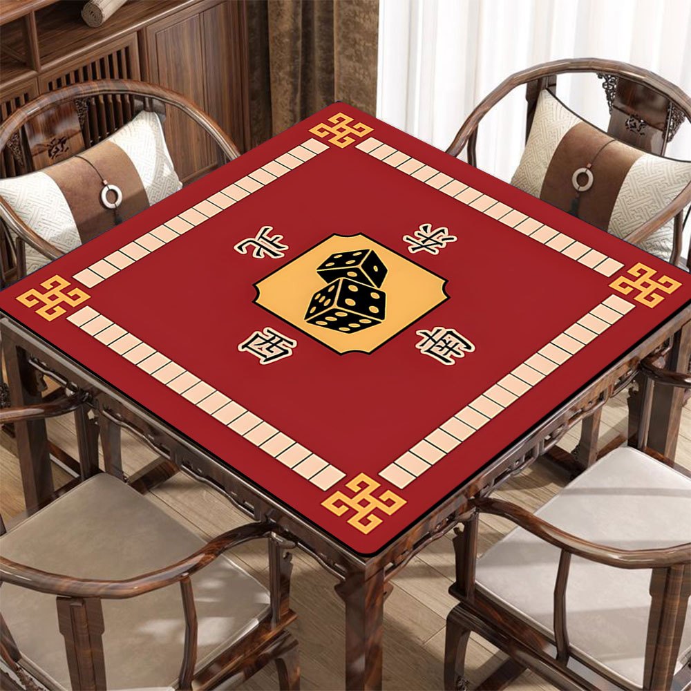 Mahjong Table Pad Cover Soundproof Non-Slip Square Mahjong Table Mat ...