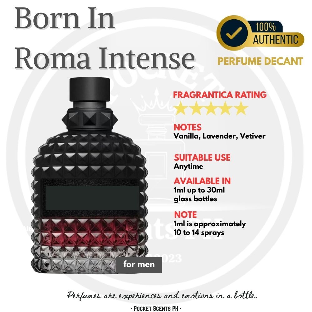 Born In Roma Intense BIRI - 1ml to 5ml - [PERFUME DECANT] | Shopee ...