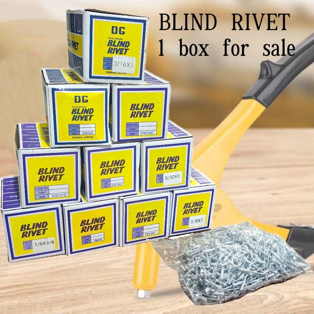 Preferred Blind Rivet SILVER Stanley/BLIND RIVETS/1 box | Shopee ...