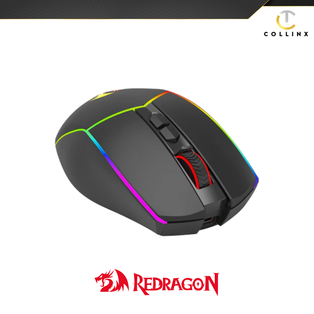 Redragon M814RGB-PRO Axe Pro RGB 8000 DPI Tri-Mode Wireless Gaming ...