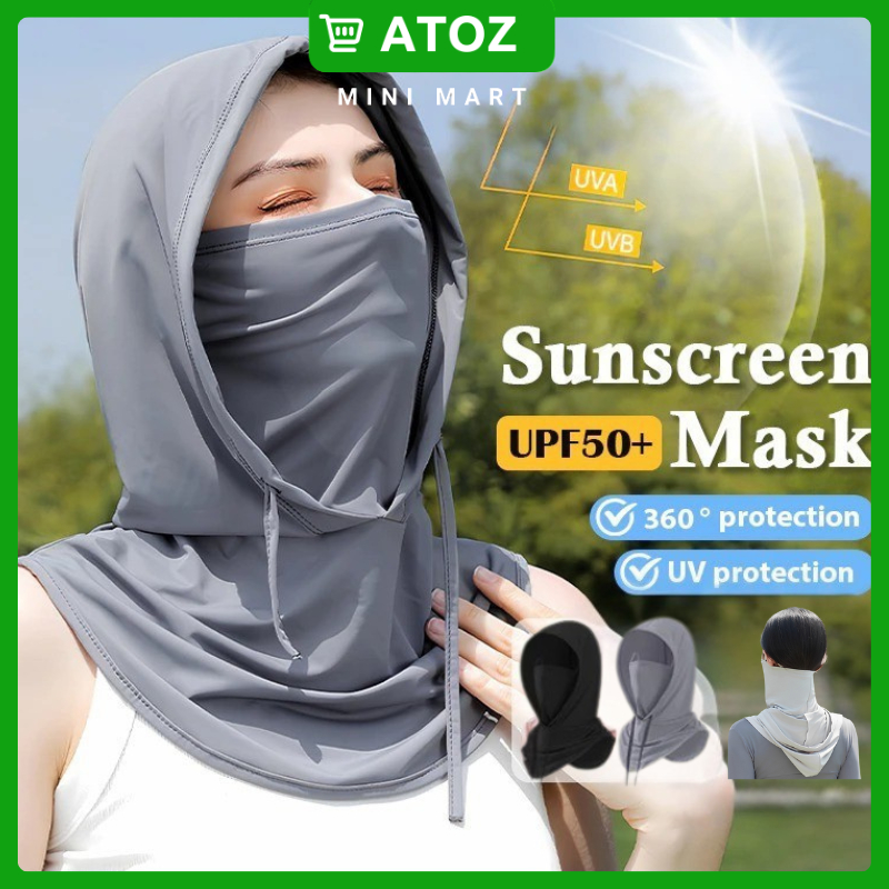 3in1 Uv Protection Balaclavas Breathable Sunscreen Hat Ice Silk Full ...