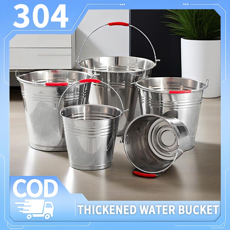 304 thick stainless steel portable oil bucket with lid water storage ...