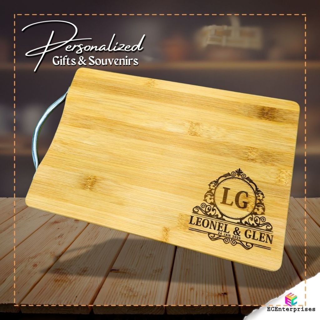 ECOBOARD Bamboo Chopping Board — Custom Engraved Name Charcuterie Gift ...