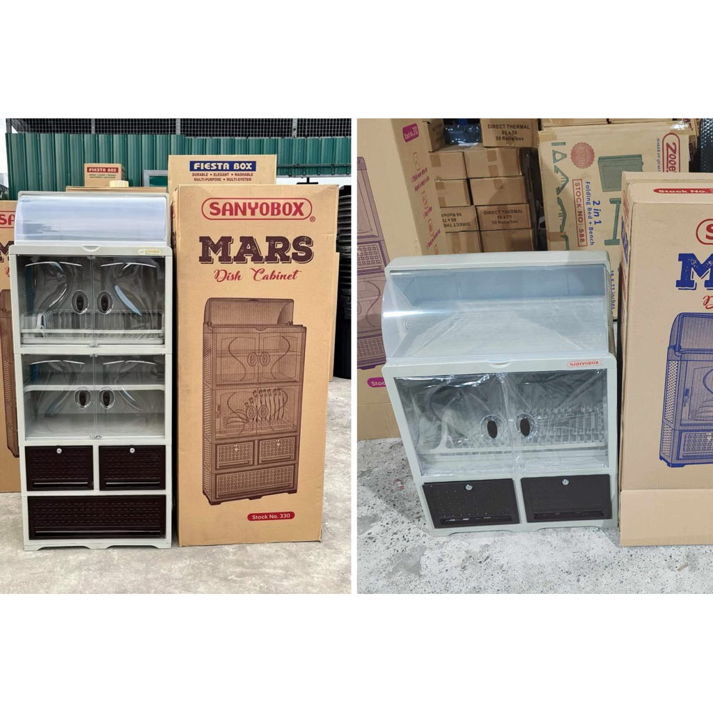 Sanyo box mars dish cabinet with drawer and key big storage space ...