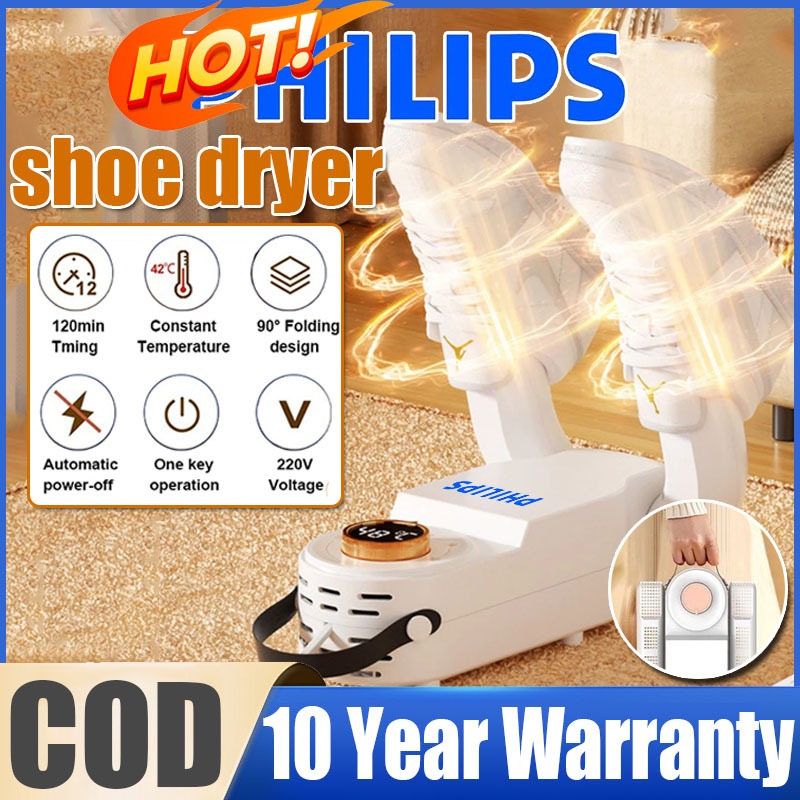 【COD】Shoe Dryer with 360°Heat Blower & 90° Bendable Adjustable & Timer ...