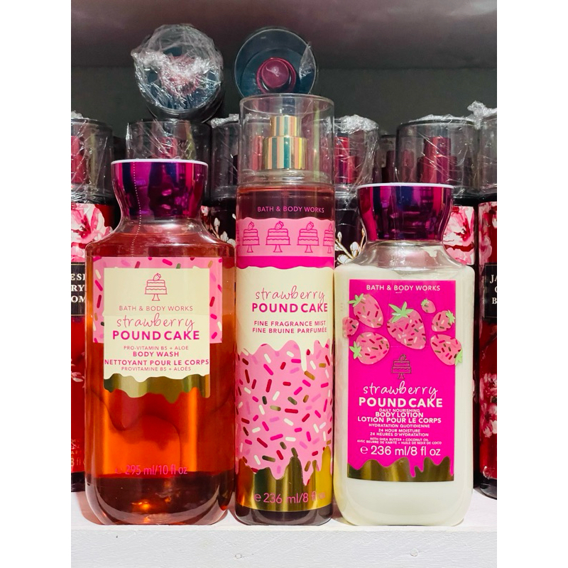 STRAWBERRY POUND CAKE mist Bath and Body Works Strawberry Poundcake ...