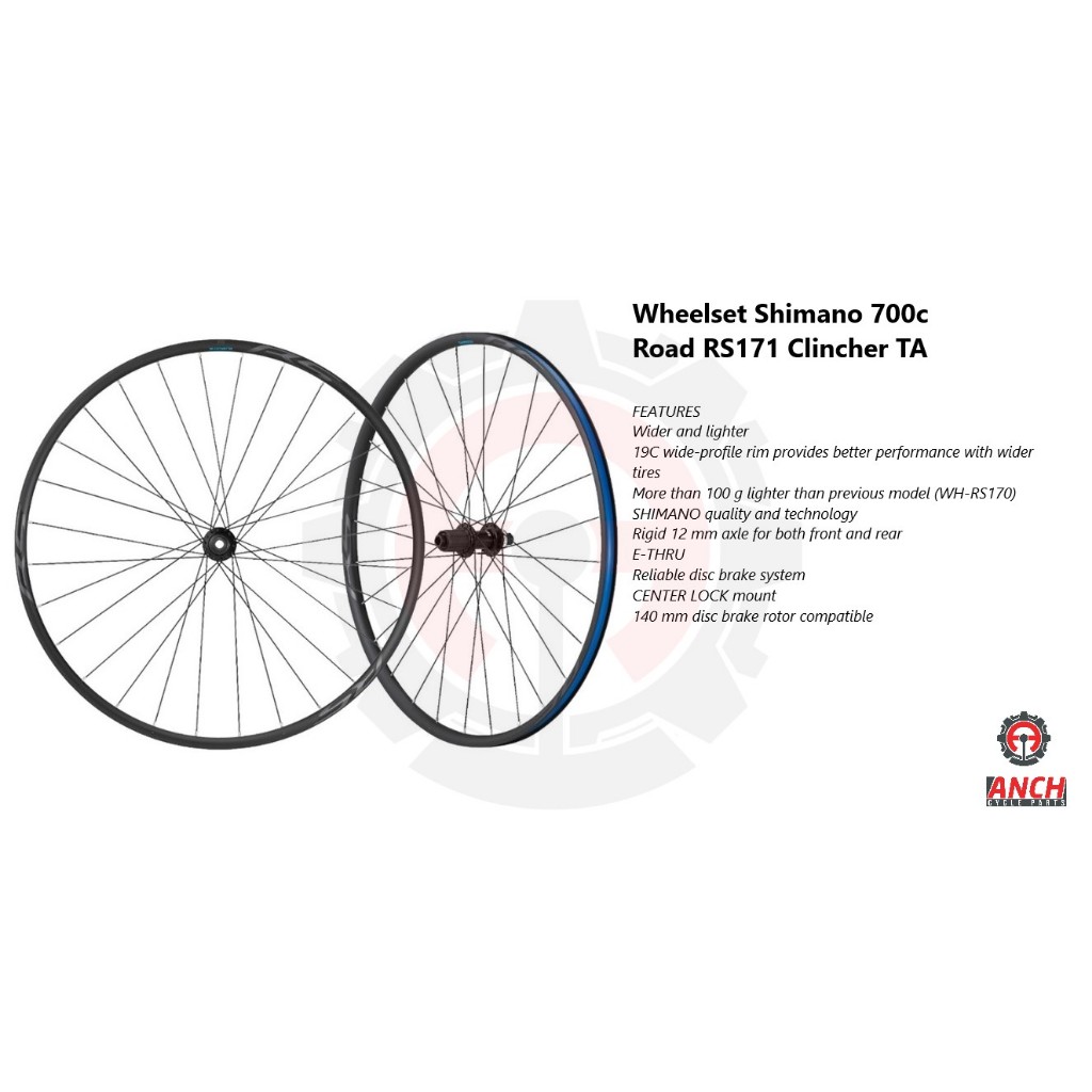 Wheelset Shimano Rs171 Cyclocross Road Gravel 700c pair TA Shopee Philippines