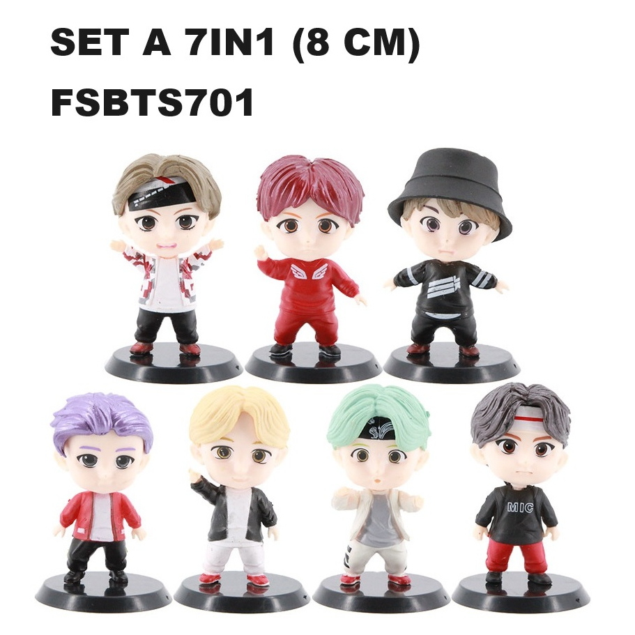FIGURE SET BTS SET A 7IN1 FSBTS701 (8CM) | Shopee Philippines