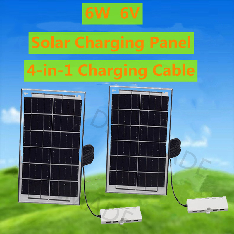 Solar Charging Panel 6W 6V Fast Charging Solar Energy Panel with 4 USB ...
