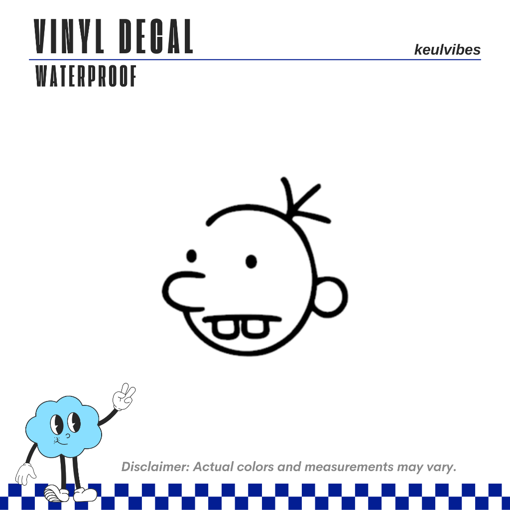 WIMPY KID Vinyl Decals HEAD CUTE MOVIE CARTOON laptop motor bike car ...