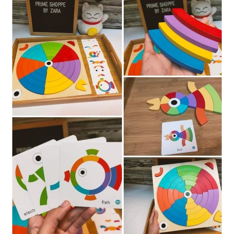 Wooden Rainbow Blocks Pattern Educational Occupational Therapy ...