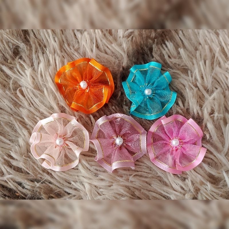 DIY- Organza Ruffles with pearl for any occasion ( Available in any ...
