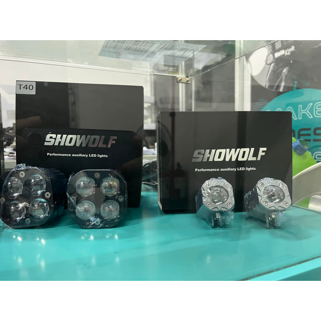SHOWOLF T40 Motorcycle Auxiliary LED Lights, Dual color 80 watts ...