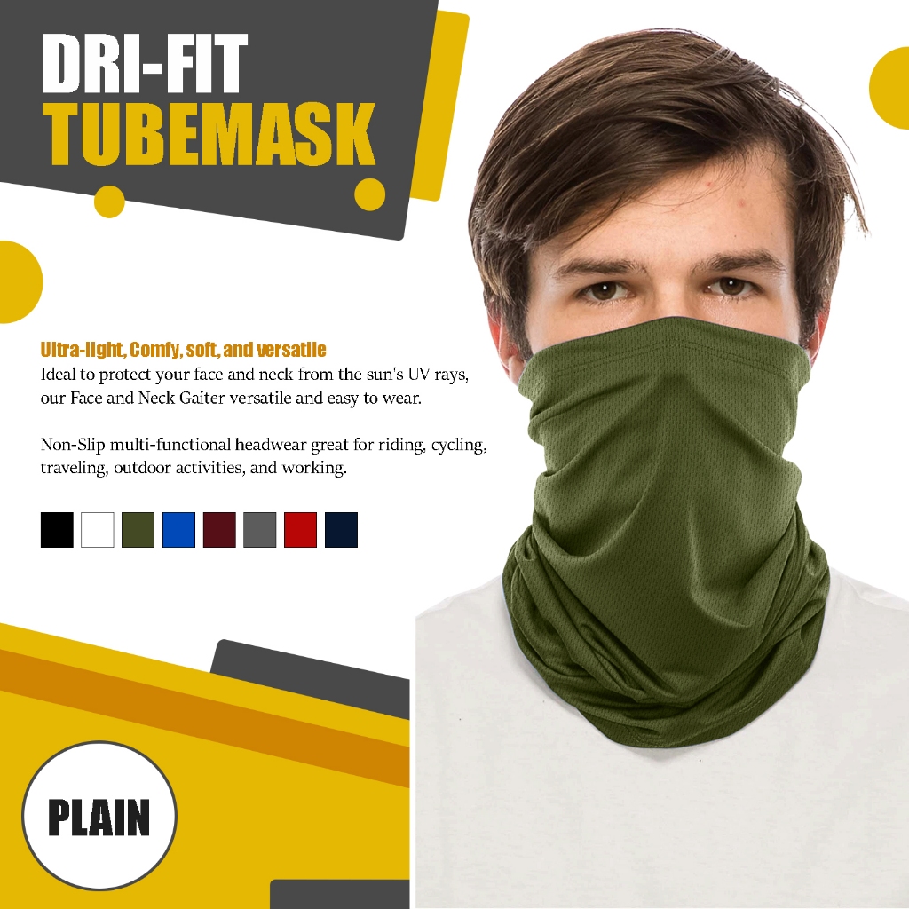 DTM PLAIN DRIFIT TUBE MASK FOR MEN & WOMEN - Facemask, Bandana, Riding ...
