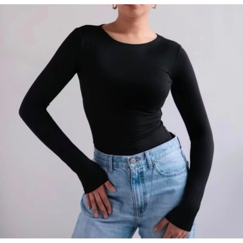 Longsleeve Double Lining(ROUNDNECK) | Shopee Philippines