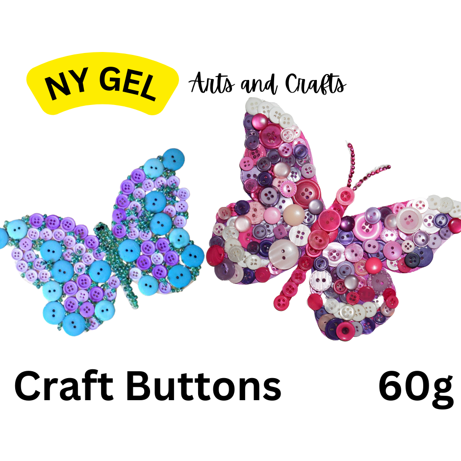 60g Craft Buttons Assorted Sizes and Design 8mm 10mm 12mm 15mm 20mm ...