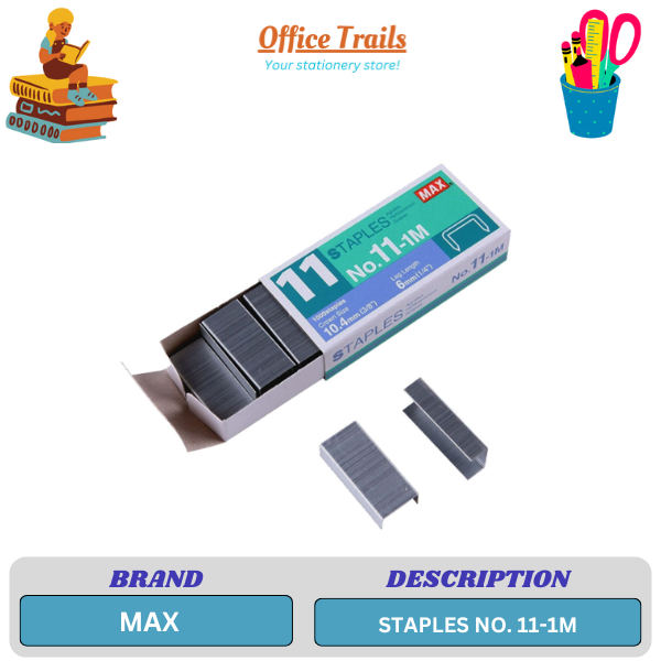 MAX STAPLE WIRE NO. 11-1M 1BOX | Shopee Philippines