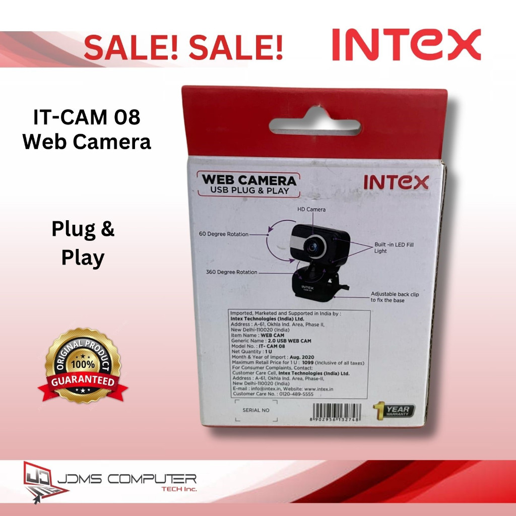 Intex IT-CAM 08 Web Camera SALE | Shopee Philippines