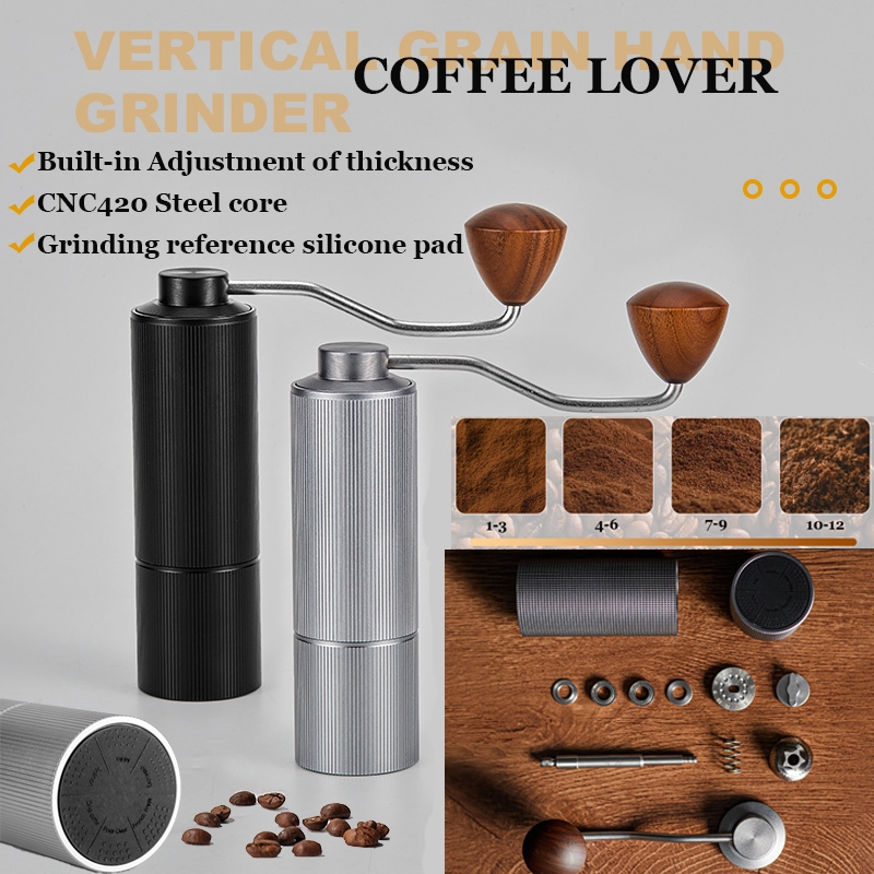 Manual Coffee Bean Grinder Stainless Steel Burr Mill Bean Hand Grinder ...