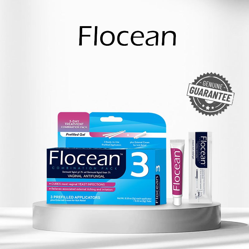 Flocean 3 Day Vaginal Antifungal Cream Clotrimazole Vaginal Cream