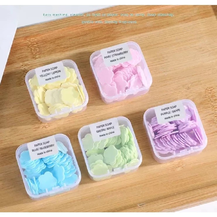 Disposable Soap Paper Portable Travel Soap Paper Washing Hand Bath ...
