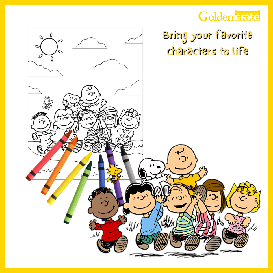 Snoopy and Peanuts Coloring Book – 20 Pages | Screen-Free Activity for ...