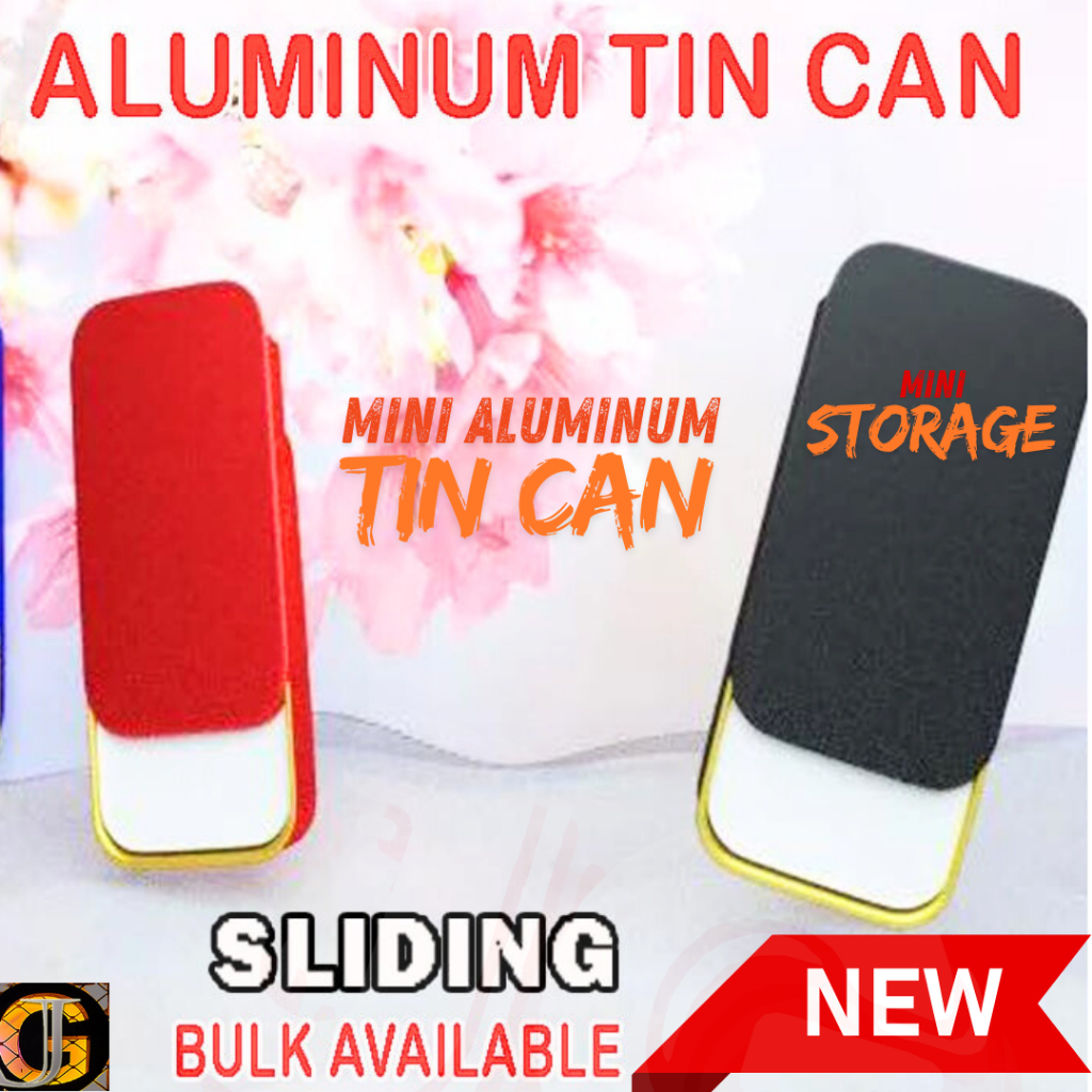 jg Mini Container Tin Can Aluminum for pins Candy Pill Mini Storage ...
