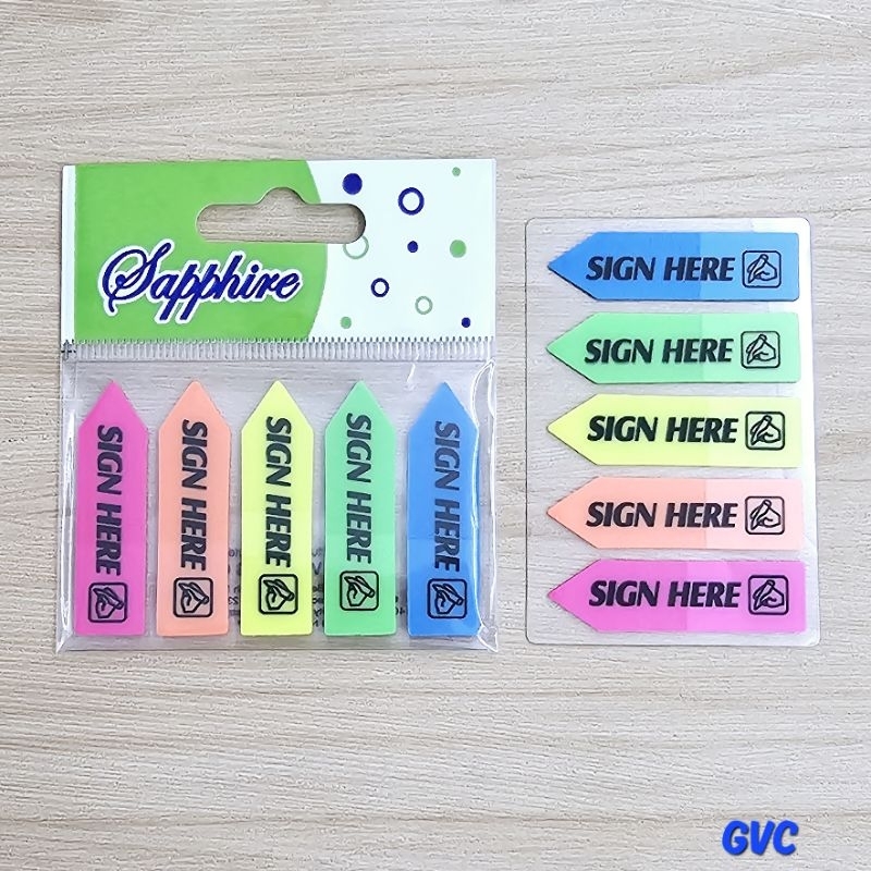 Sapphire Sign Here, Label Sticky Note | Shopee Philippines