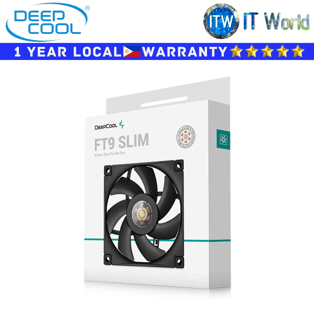Itw | Deepcool PC Fan FT9 Slim Black High-Performance Thin-Profile PWM ...