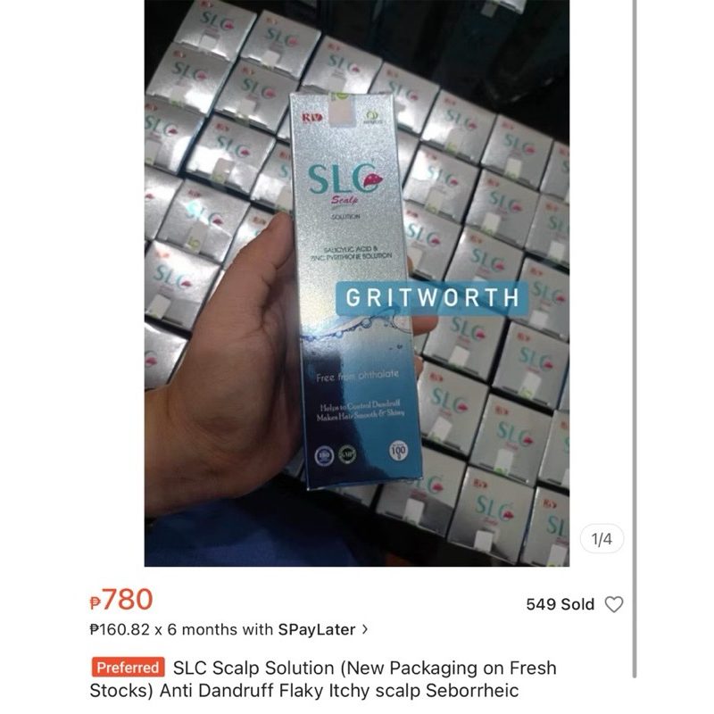 SLC Scalp Solution (New Packaging on Fresh Stocks) Anti Dandruff Flaky ...