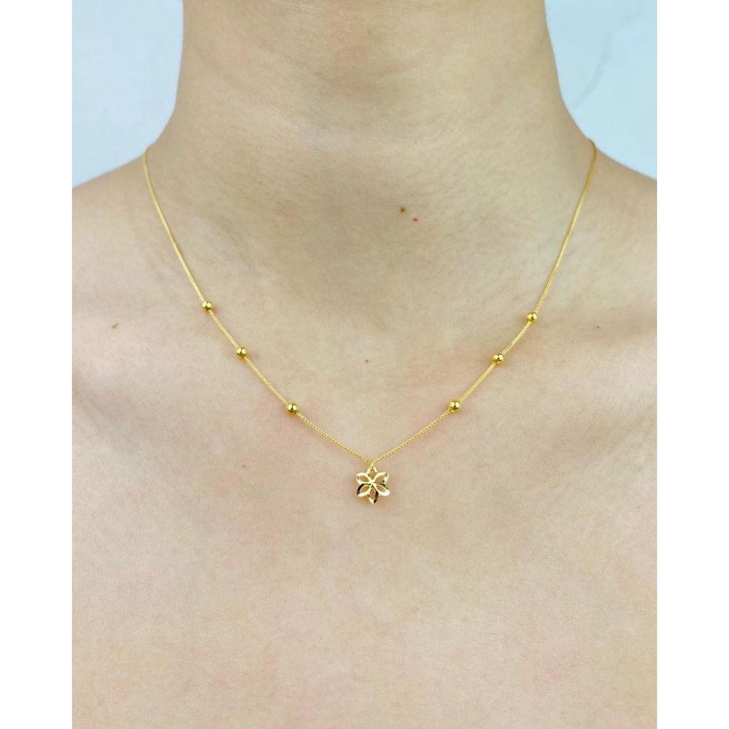LOTUS FLOWER BEADED NECKLACE Shopee Philippines