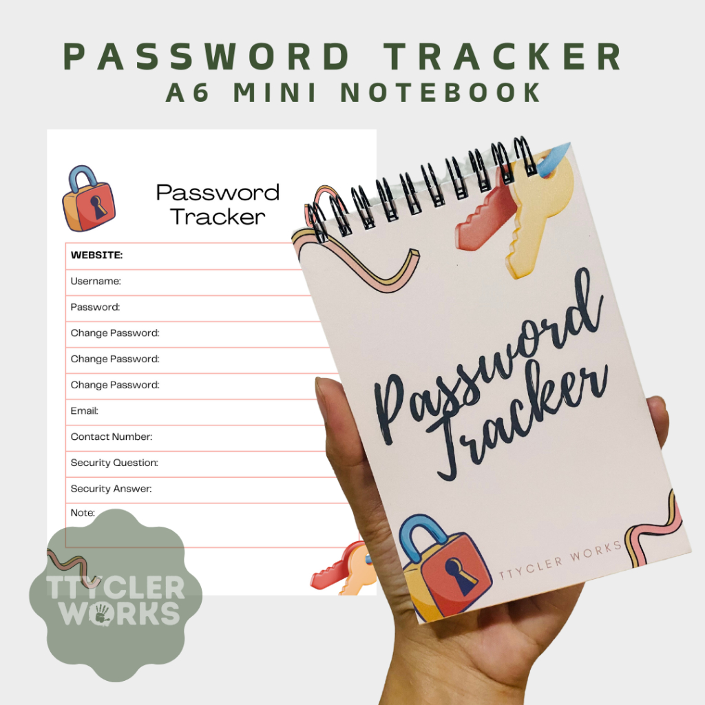 PASSWORD TRACKER NOTEBOOK | A6 (Mini) | Shopee Philippines