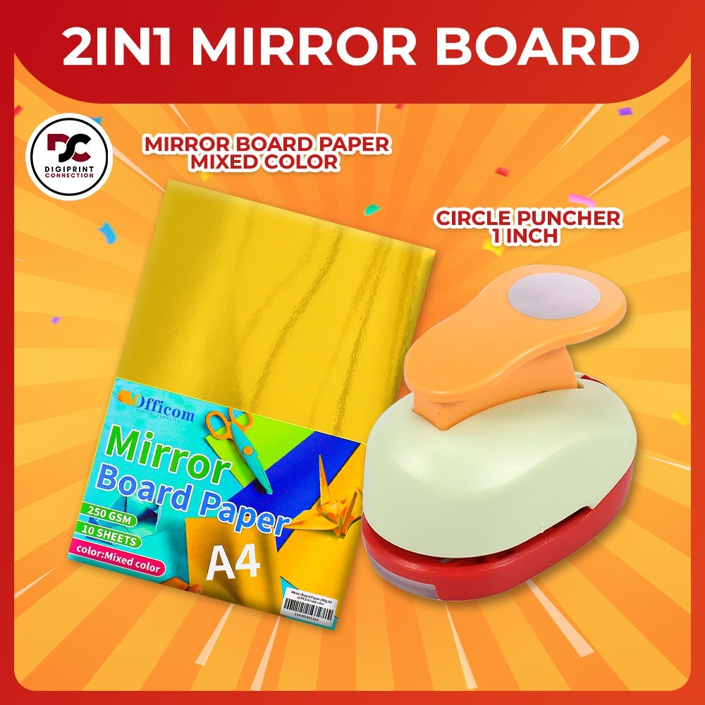 Officom Mirror Board 10pcs Crafting Board Reflective Card Stock Elegant ...