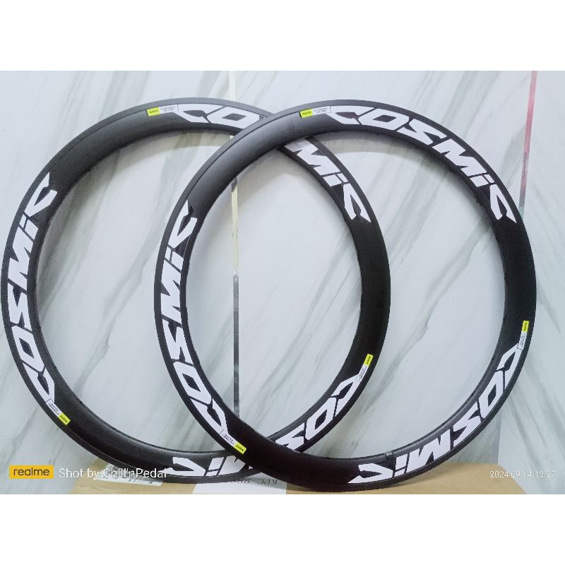 700C 40mm Cosmic Rim Road Bike Wheels Double layer Alloy Rim Brake 20 ...