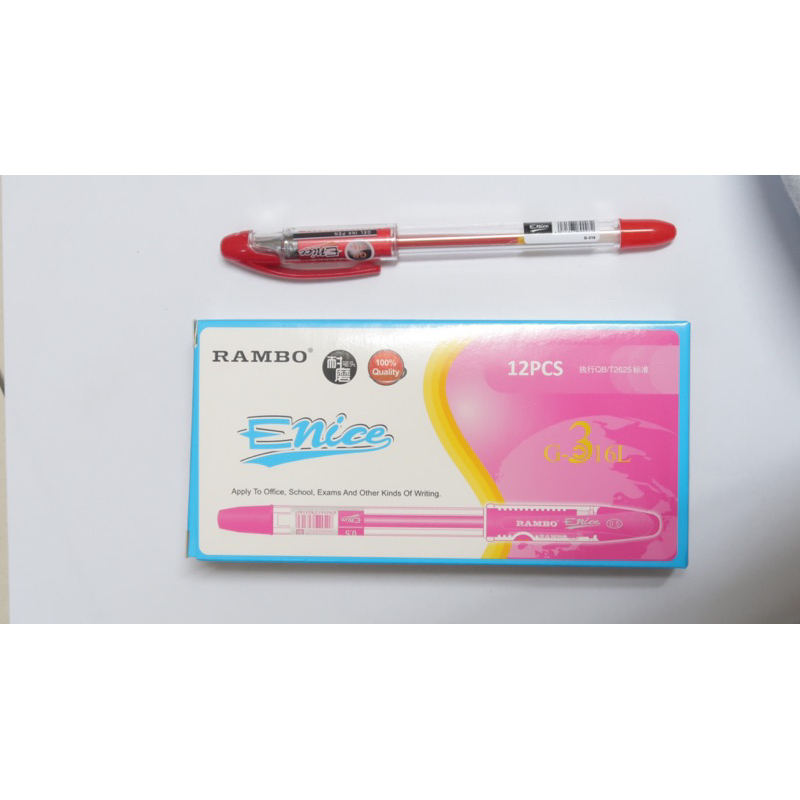 Rambo Enice Gel Pen 12pcs/box Black | Shopee Philippines