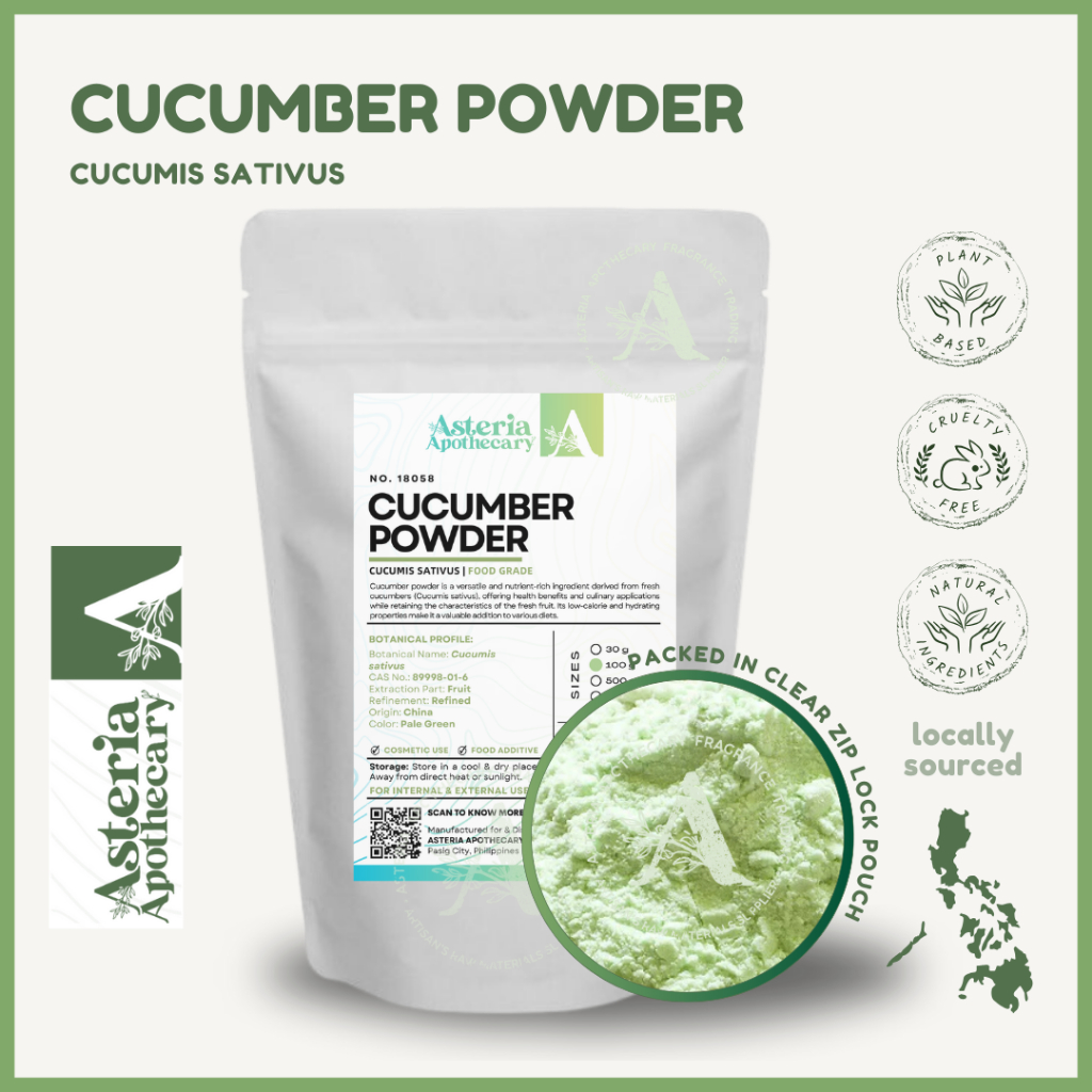 Cucumber Powder Extract 30g & 100g - Asteria Apothecary | Shopee ...