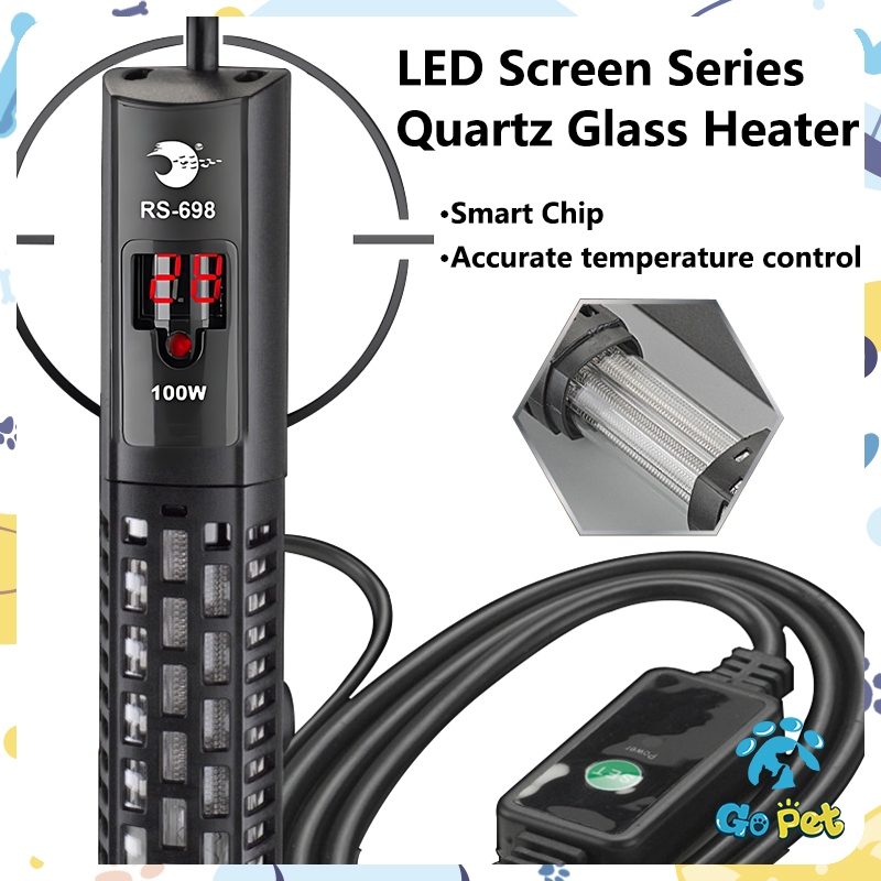 500W Aquarium Heater 18°C-35°C Precise Control Explosion-proof Quartz ...