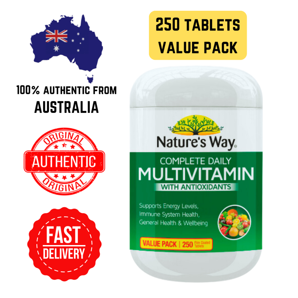 Nature's Way Multivitamins with Antioxidants 250 tablets (Imported from ...