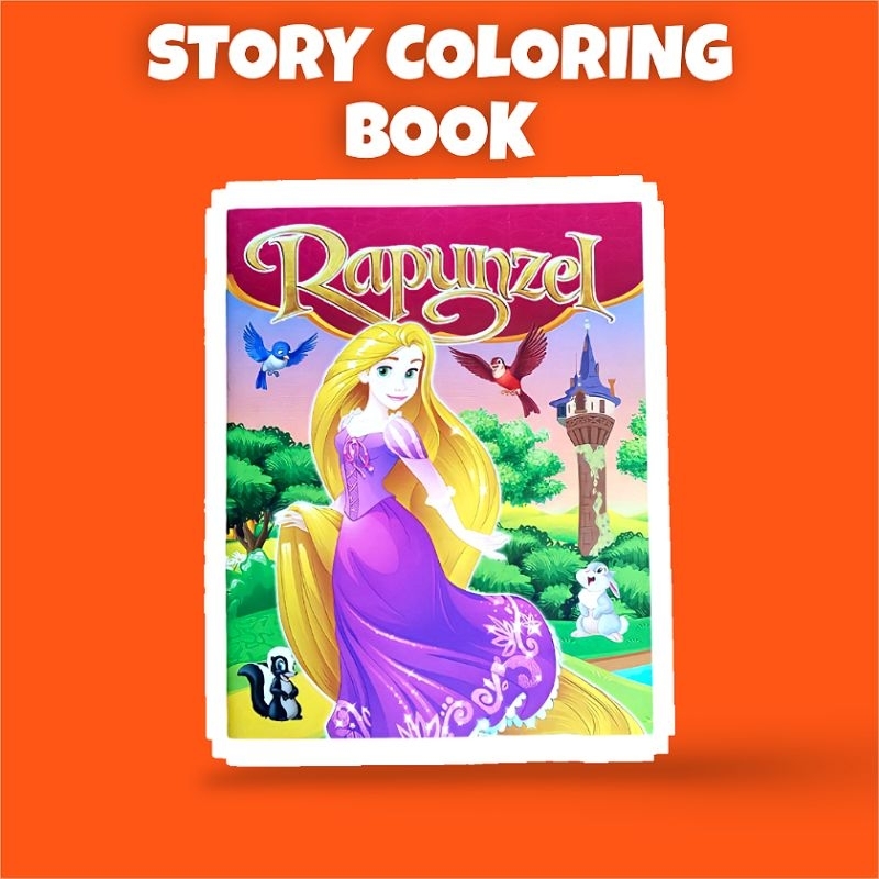 Rapunzel Story Coloring Book Big — Educational School Supplies Drawing ...