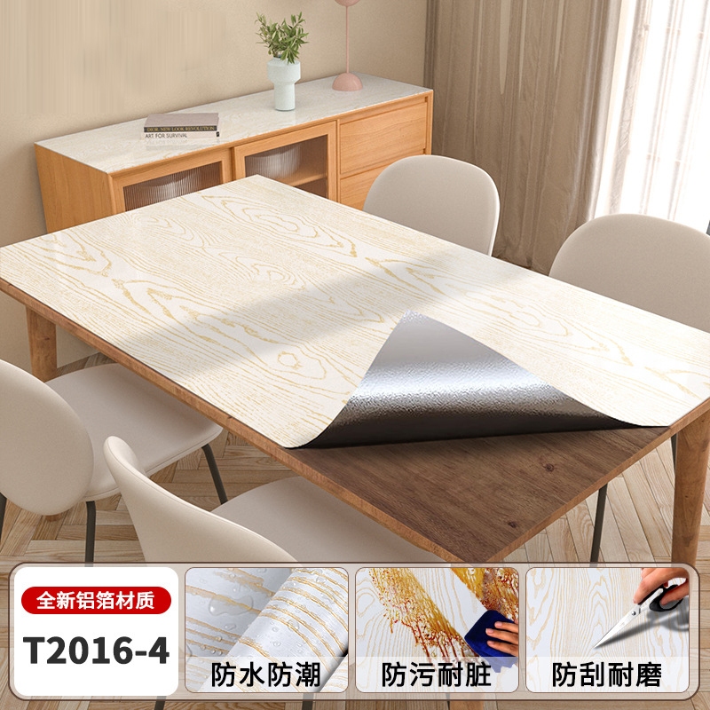 Thick Waterproof PVC Wood Grain Furniture Renovation Sticker Self